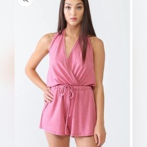 PINK‎ Backless Casual Comfy Short Romper Various Sizes